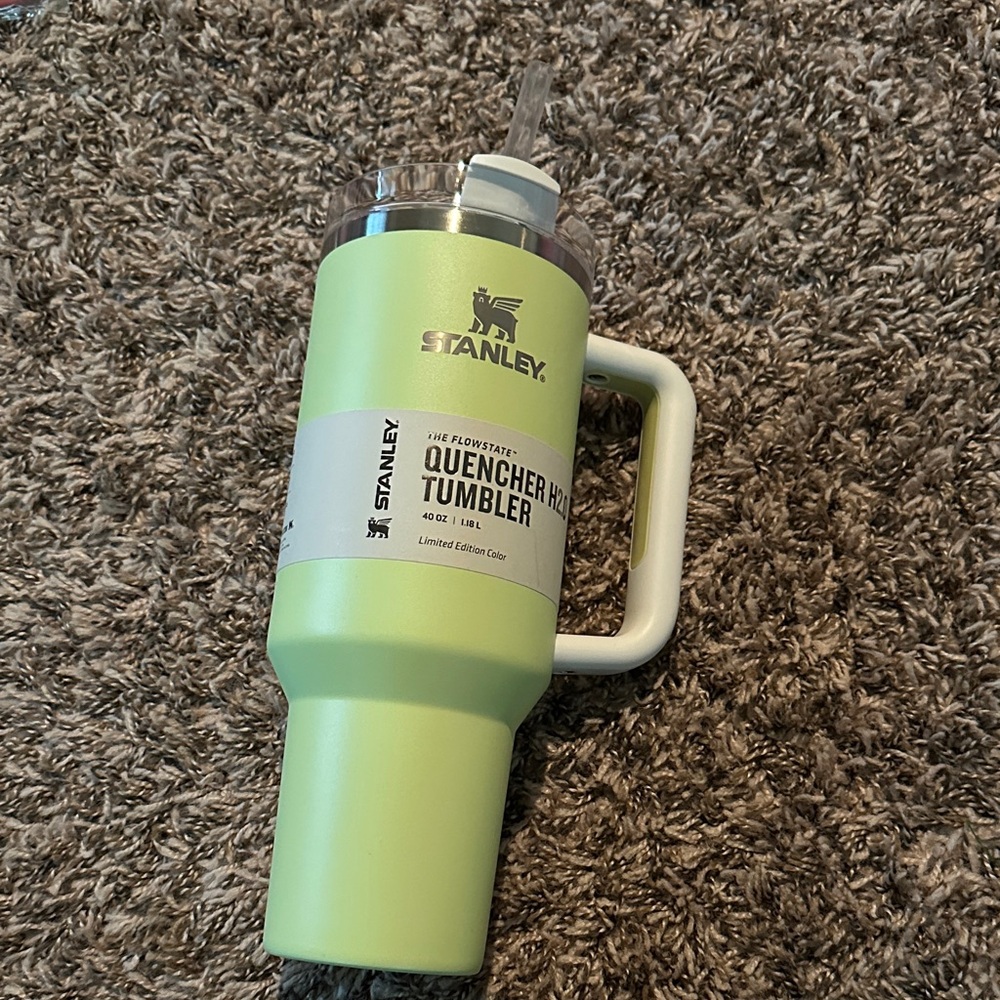 Stanley Lime Green Quencher Tumbler with Handle (40oz)—NEW
